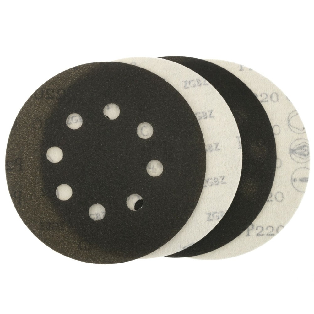 Gator 7720 5" Random Orbit Hook & Loop Sanding Discs, Very Fine 220 Grit, 4 Pack