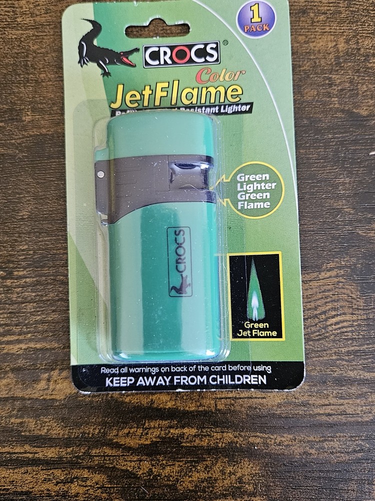 CROCS Color Jet Flame Refillable Green Lighter