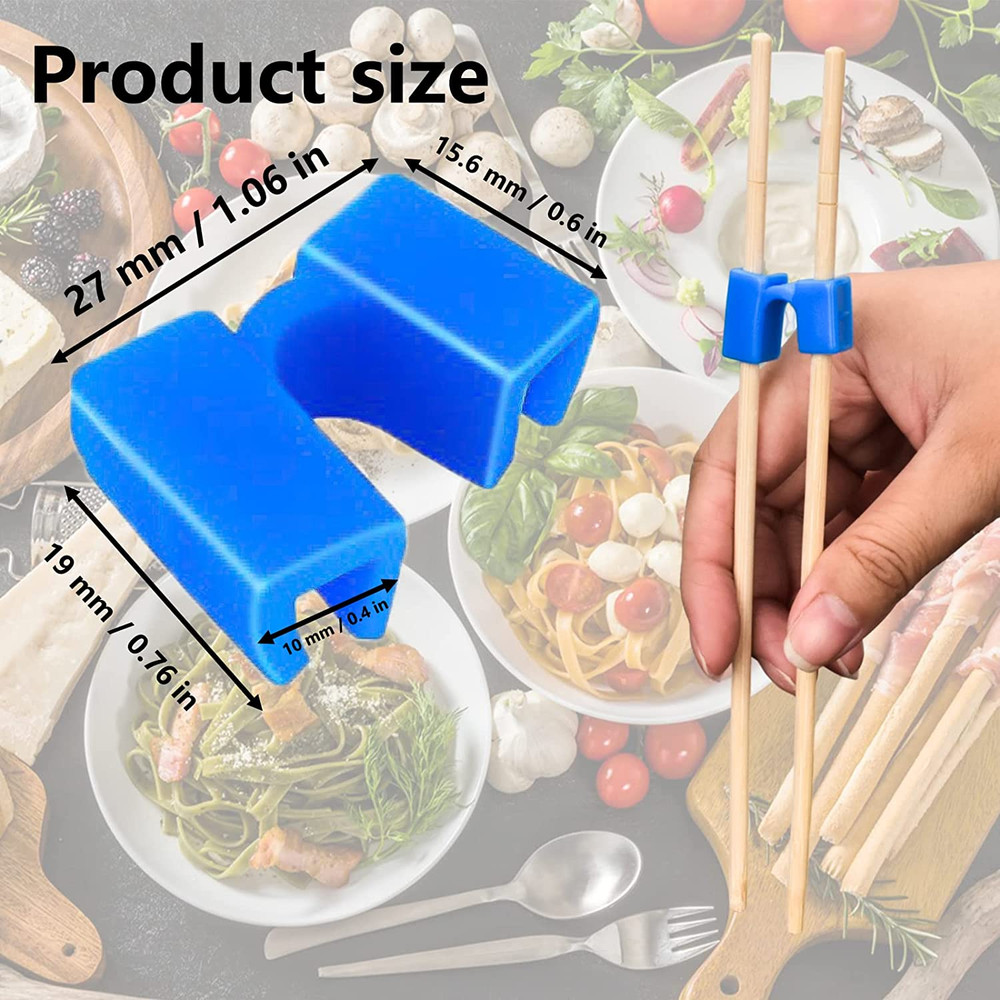 Reusable Chopstick Helpers 8 Pairs Training Chopstick Hinges Connector Multicolo
