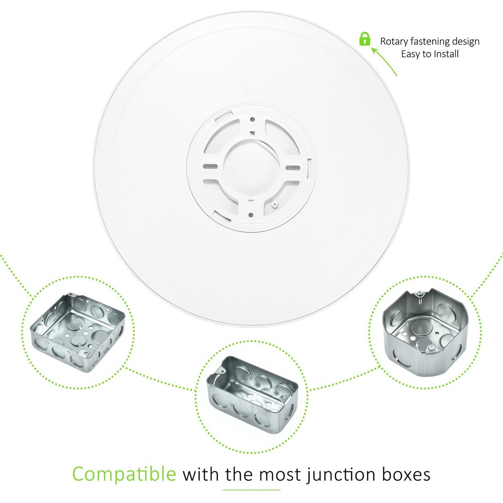 LUMLLSAJI 4 Pack LED Flush Mount Ceiling Light, 24W 12Inch-4 Pack, White