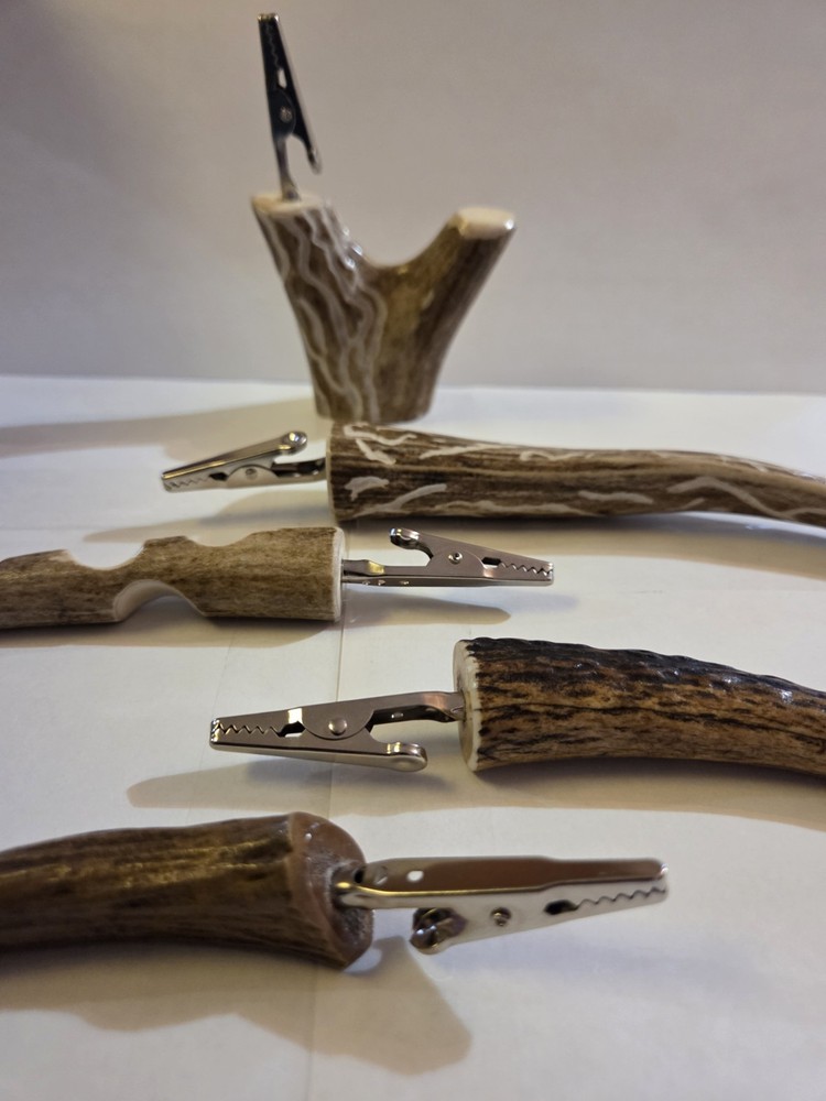 Genuine Deer Antler Clips  ( 5 Pack)