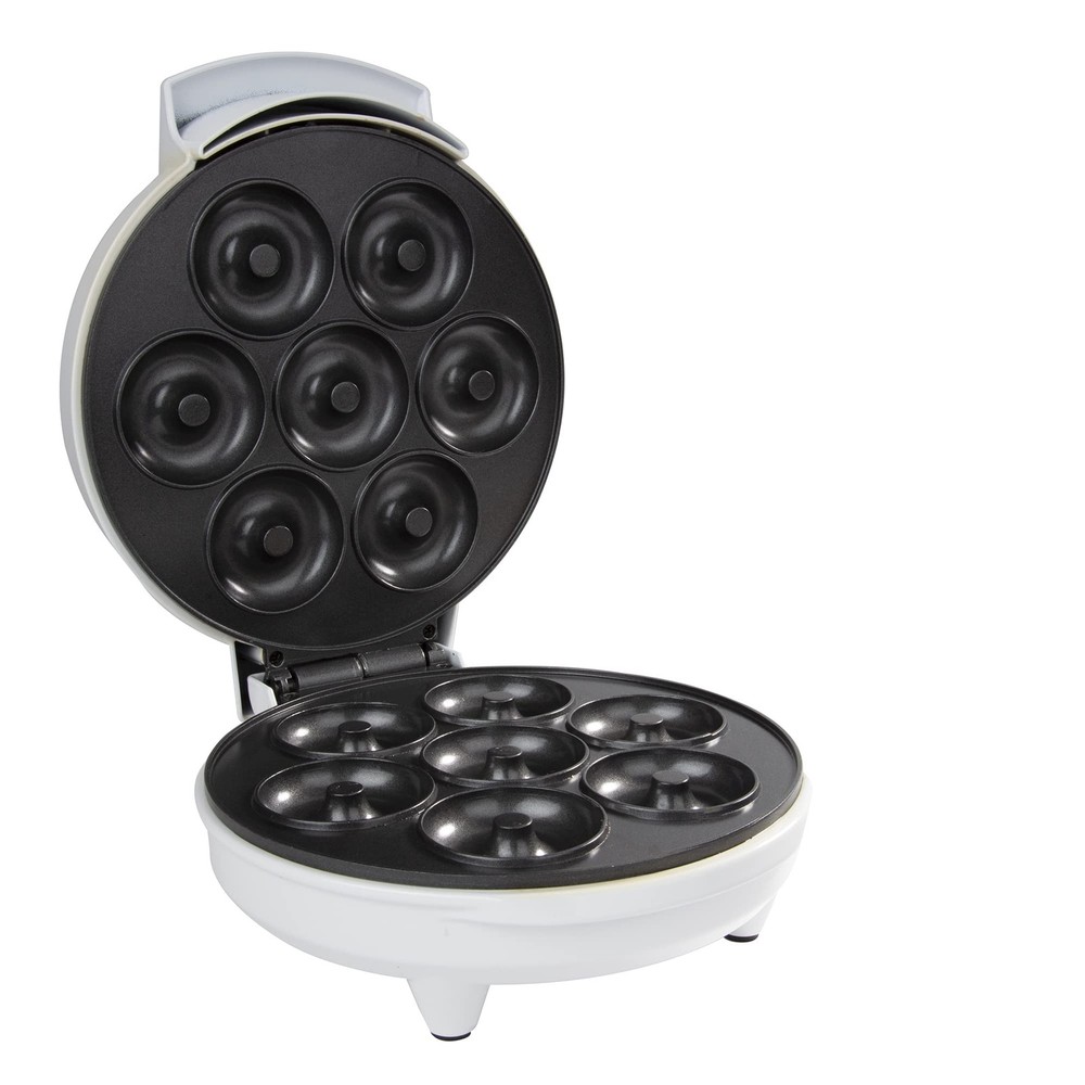 Mini Donut Maker- Electric NonStick Surface Makes 7 Small Doughnuts- Decorate...
