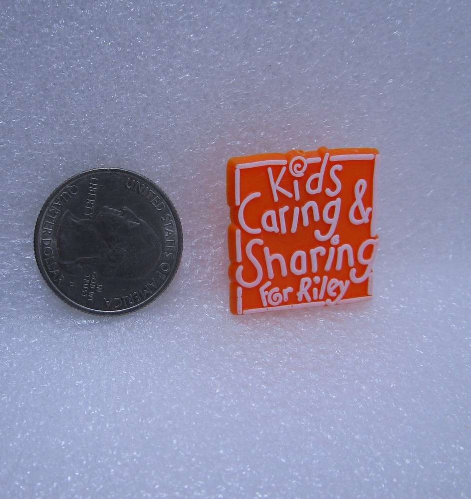 Kids Caring & Sharing For Riley Plastic Pin