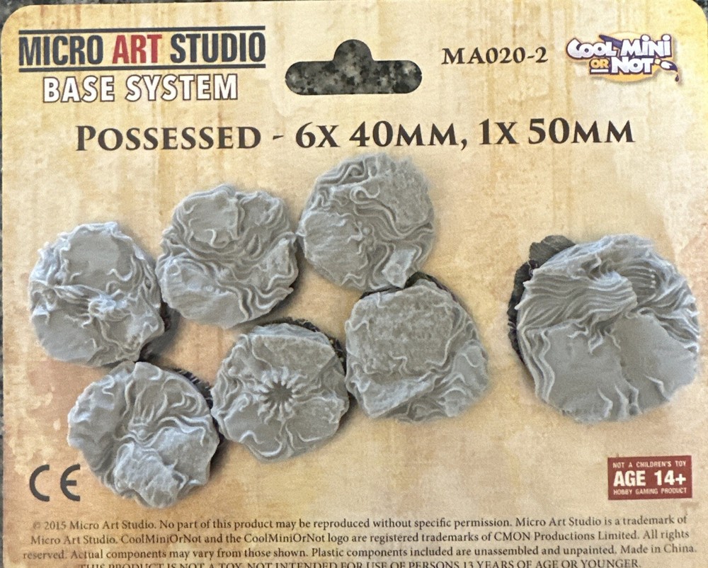 Possessed Unpainted Mini Bases- Micro Art Studio 6x40mm 1x50mm