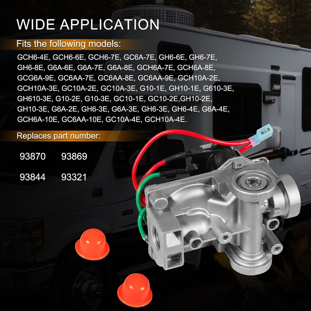 RV Water Heater Solenoid Gas Valve Fit Atwood 6 & 10 Gallon 93321 93844 93870 US