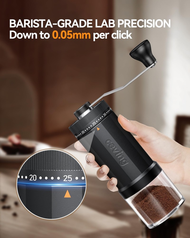 Manual Coffee Grinder 60g Large Capacity 40 Settings Burr
