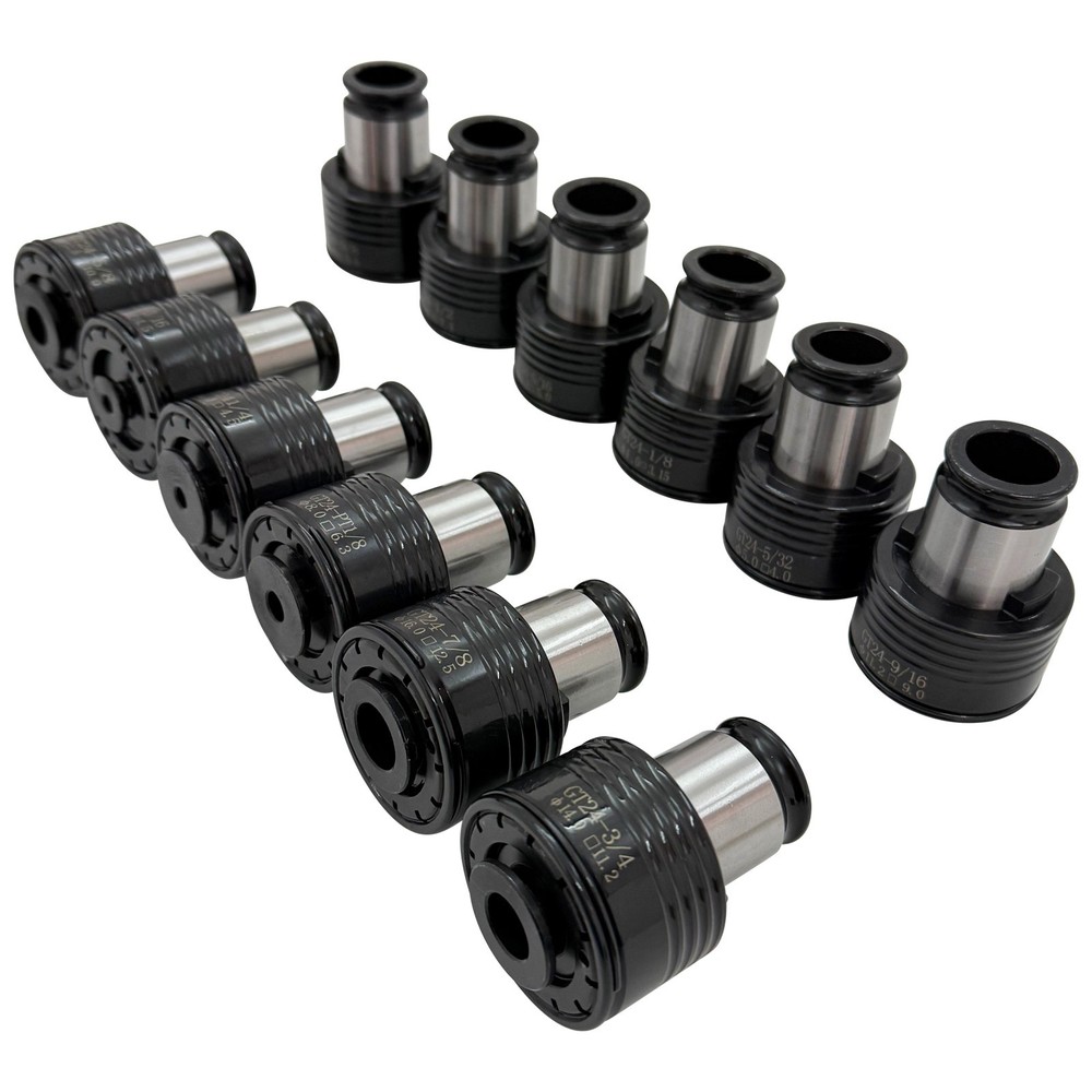 Tapping Machine ANSI Chuck Set 12PCS Quick Change Chuck 1/8"-7/8"