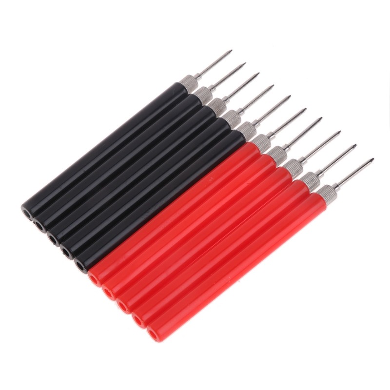 10 Pieces 128mm Spring Test Probe Tips Insulated Test Hook Wire Connector