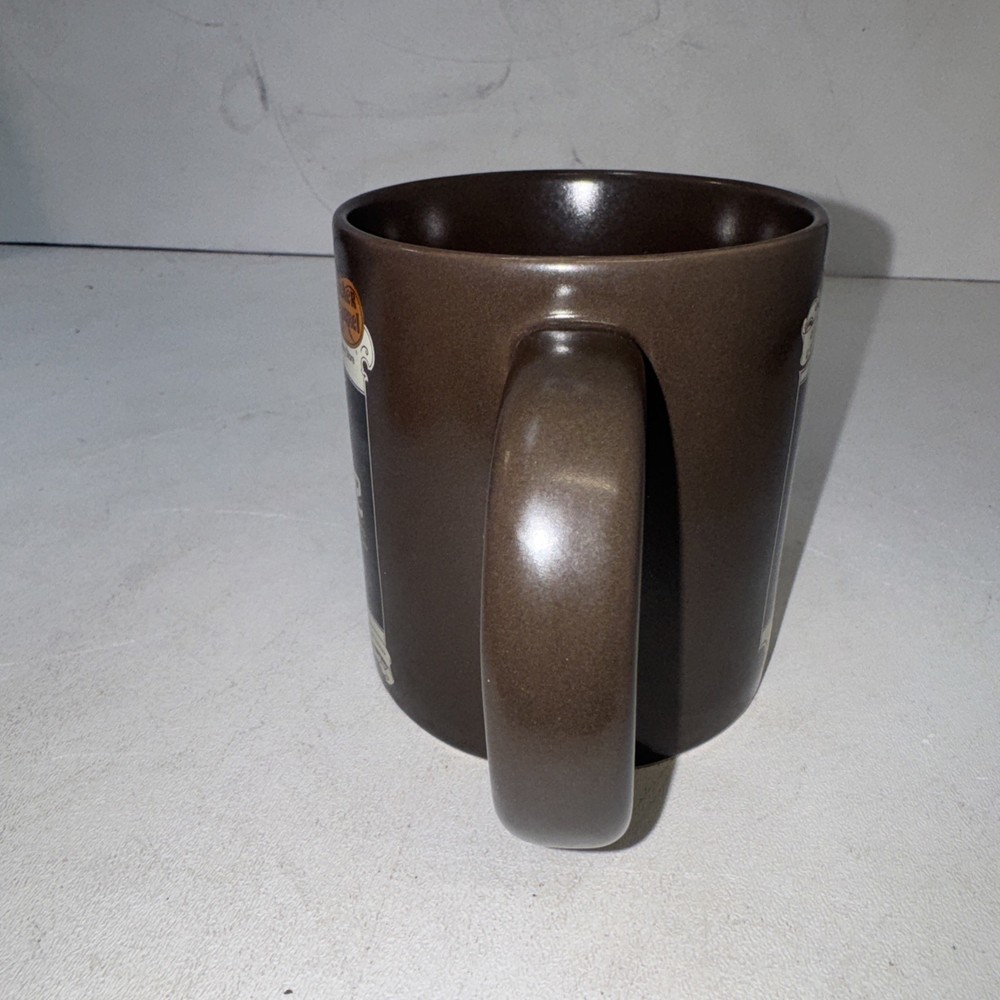 Large Cracker Barrel “Premium Blend Regular Coffee” Brown Ceramic Coffee Mug