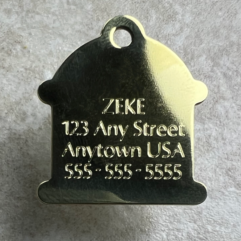 Custom Engraved Dog Tags Personalized Dog Collar Pet Tags Engraved BRASS HYDRANT
