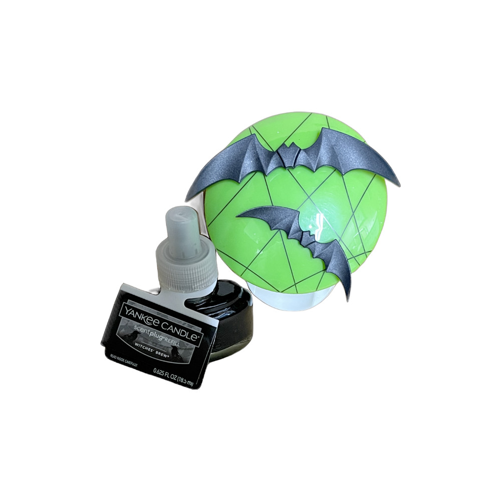 Yankee Candle Bats Electric ScentPlug Diffuser & Witches Brew Refill 2pc Set