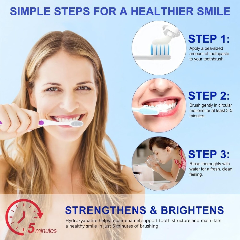 7.5% Hydroxyapatite Toothpaste for Advanced Enamel Protection 4.23 OZ