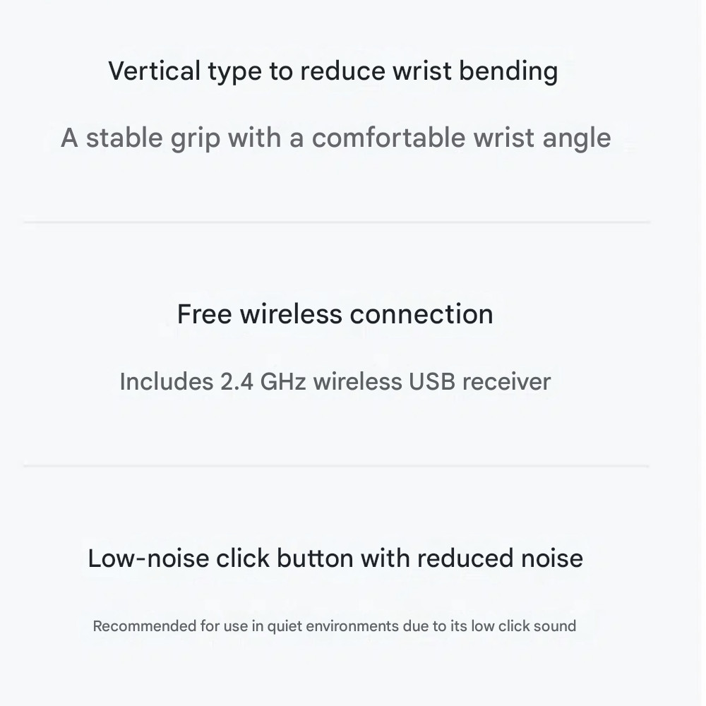 Wireless Vertical 6-Button Mouse