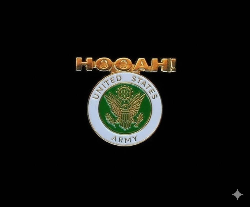 U.S. Army Hooah! Lapel Pin - 1.25"