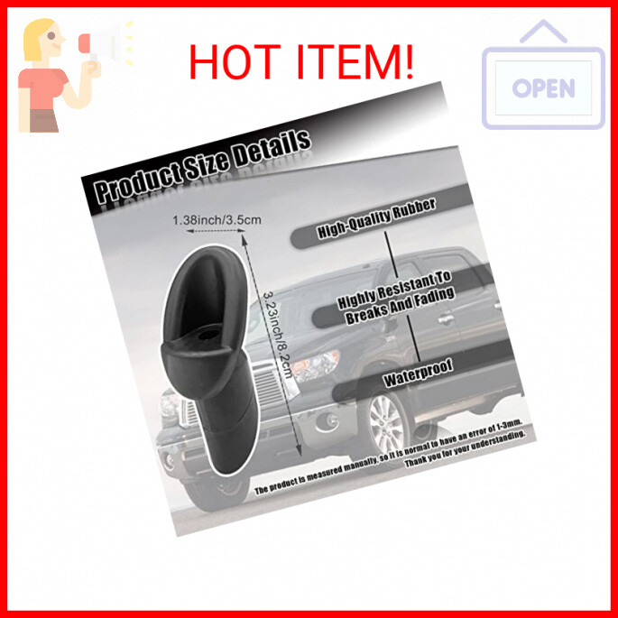 Antenna Ornament Rubber Adapter Base Compatible with Tundra 2007-2014 Accessory,