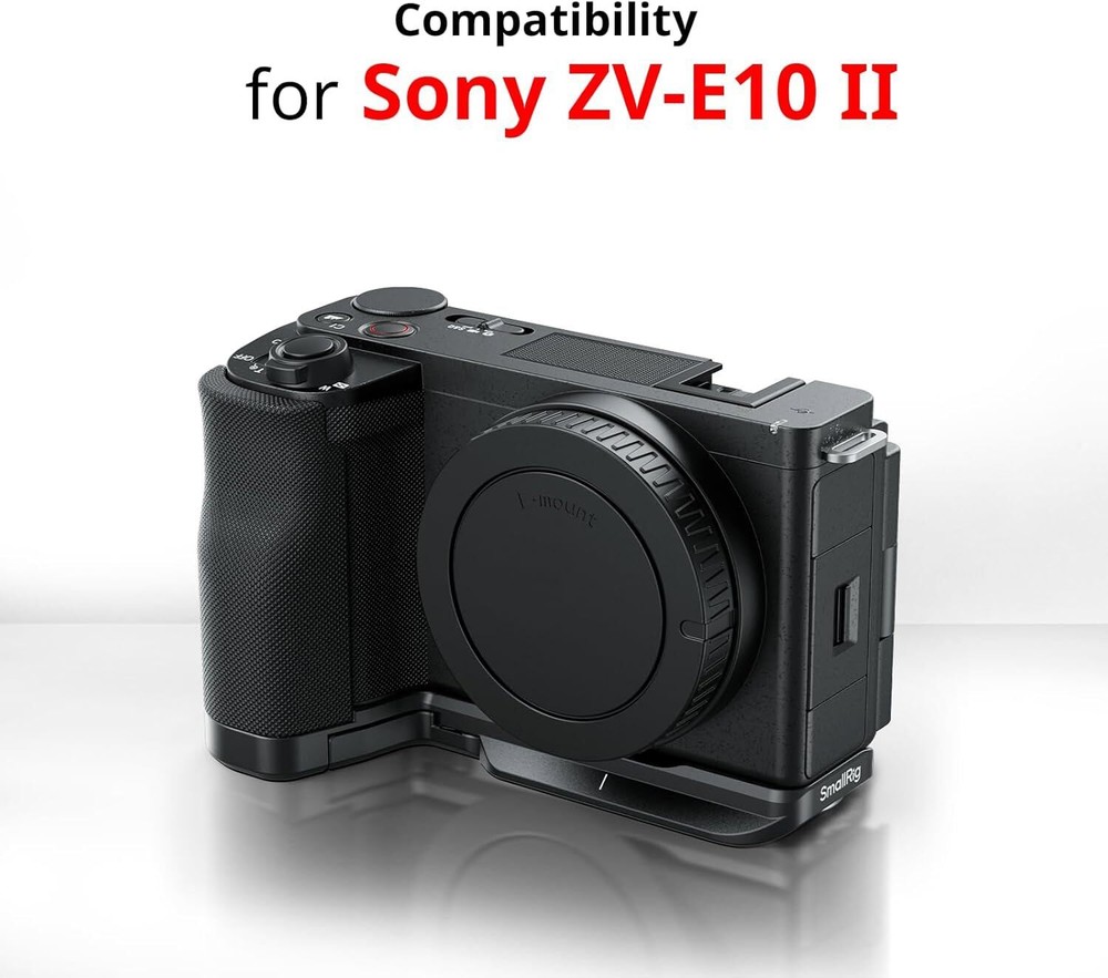 SmallRig ZV-E10 II L-Shape Plate with Silicone Handle, Handgrip for Sony ZV-E10