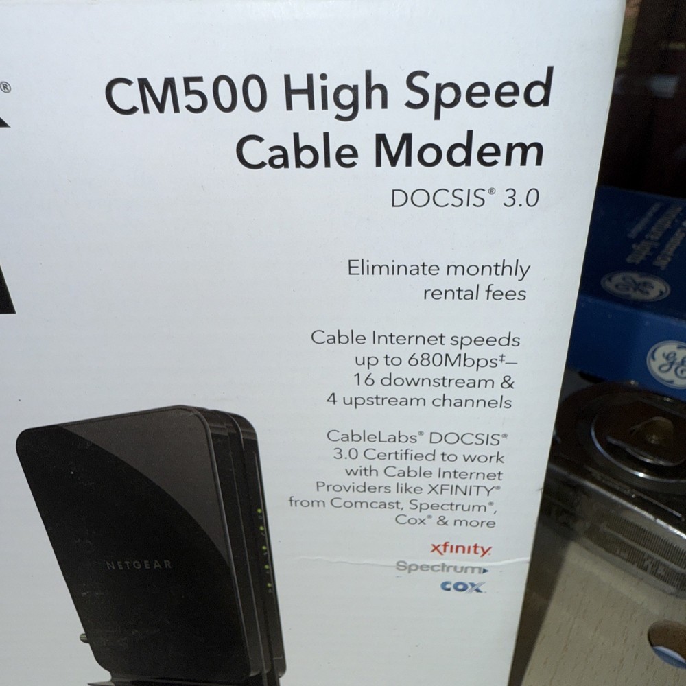 Netgear High Speed Cable Modem Model CM500 - SEALED!