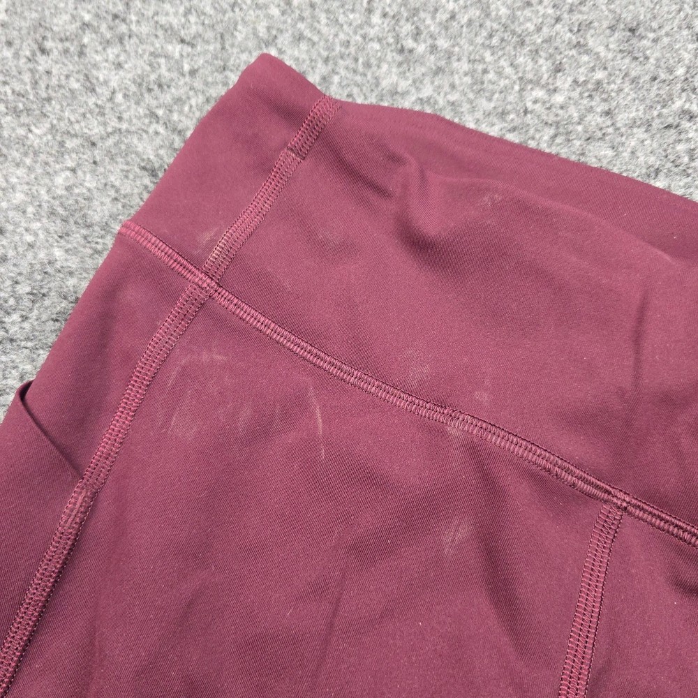 Lululemon Leggings Womens MEDIUM Red Pace Rival Crop Compression gym Size M