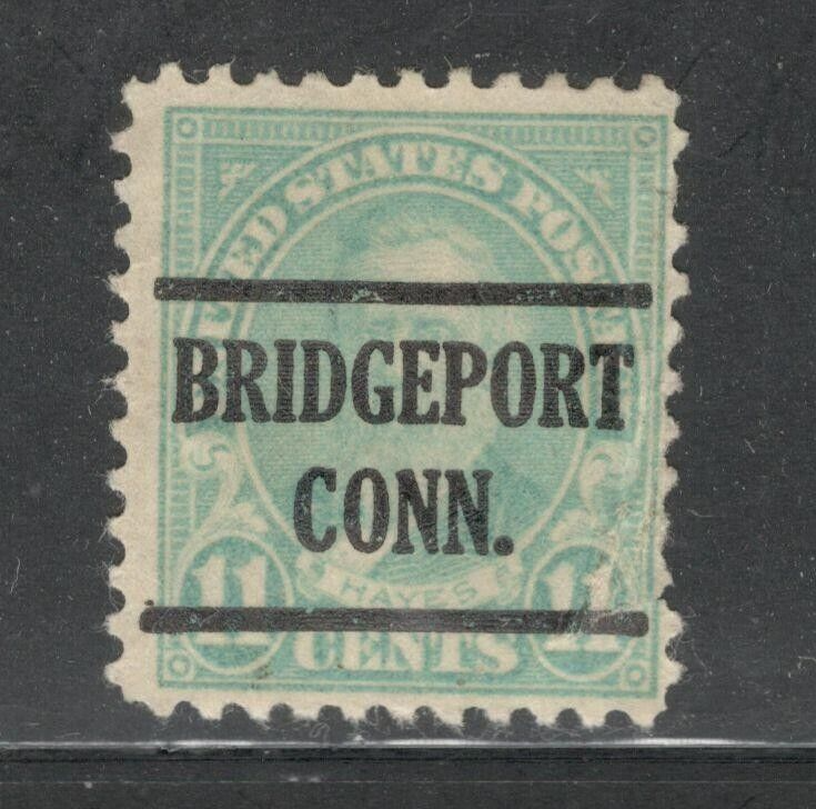 Sc # 563 ~ 11 cent Hayes Issue, Precancel, BRIDGEPORT CONN.