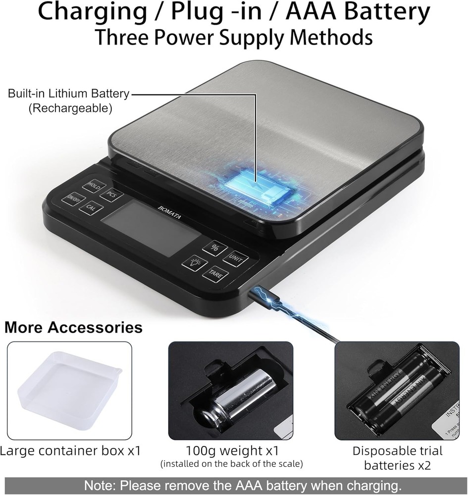Precision Baking Scale with % Function, LCD Display