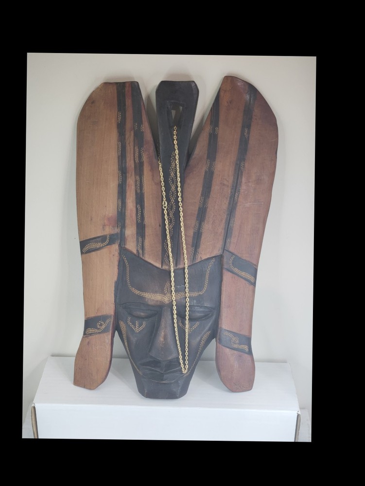 African Wooden Mask Decor