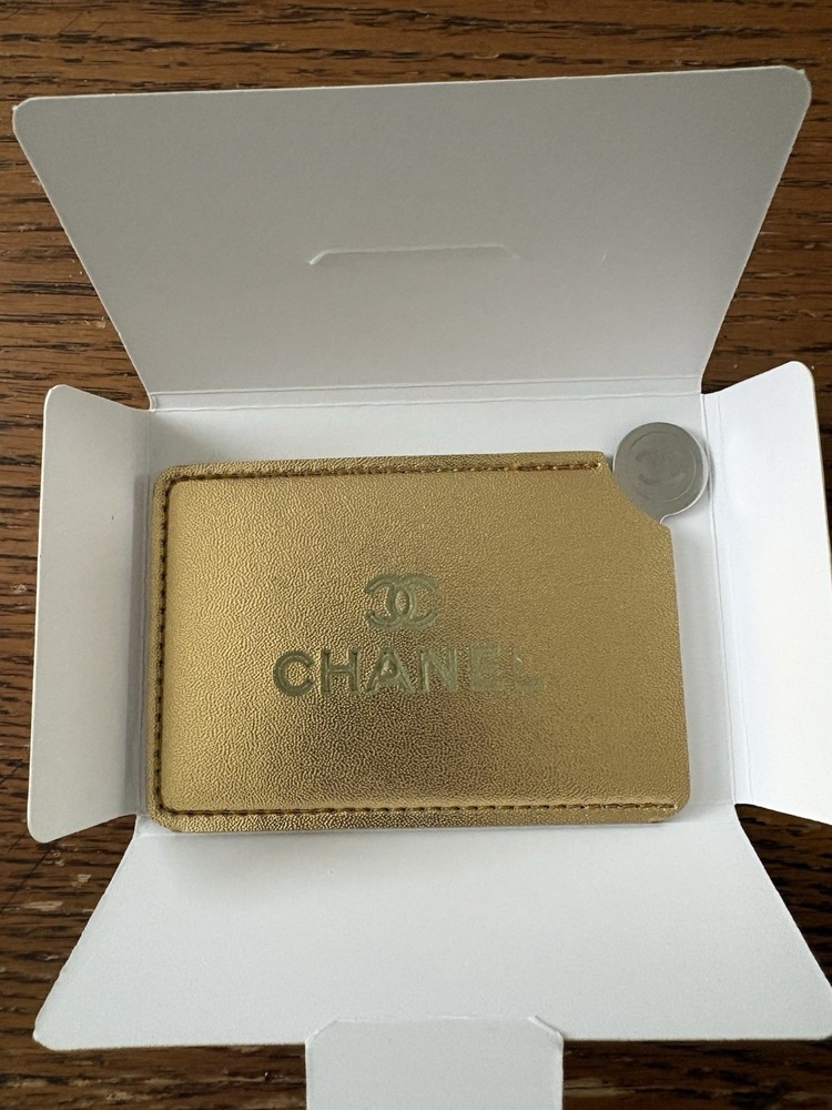 CHANEL GWP Card Mirror Gold Case Card Case