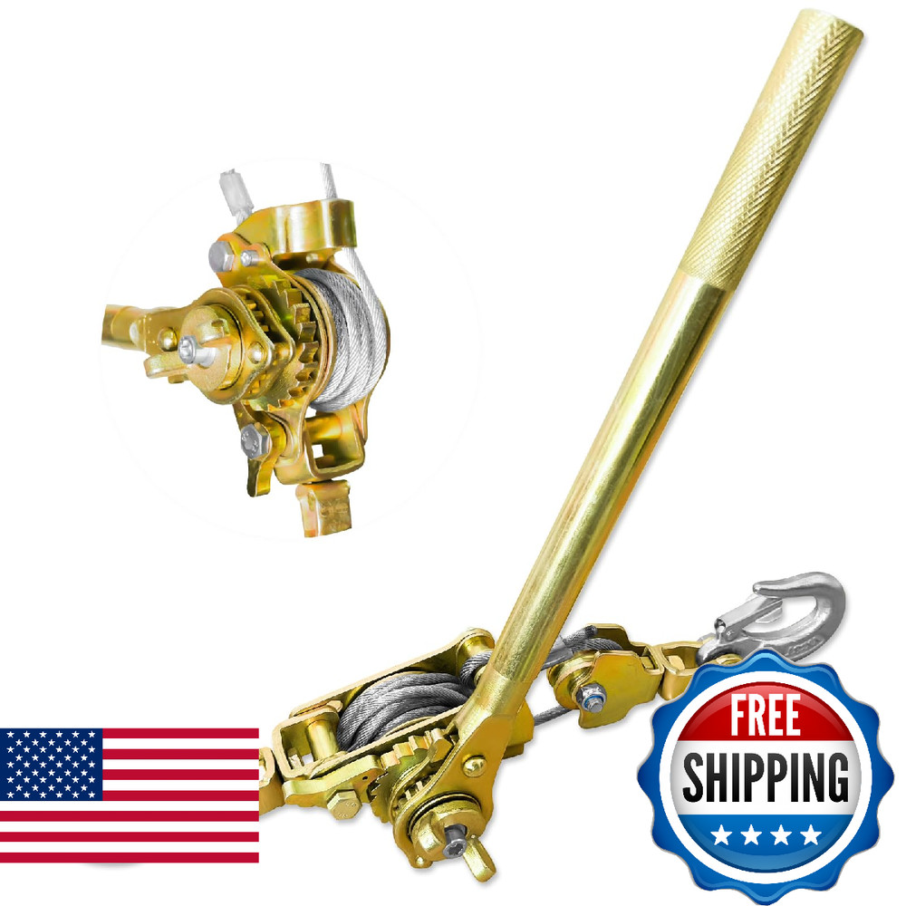 SENKEYFE Come Along Winch Puller 3T 10FT, Cable Hoist Winch Puller with 2 Hooks,