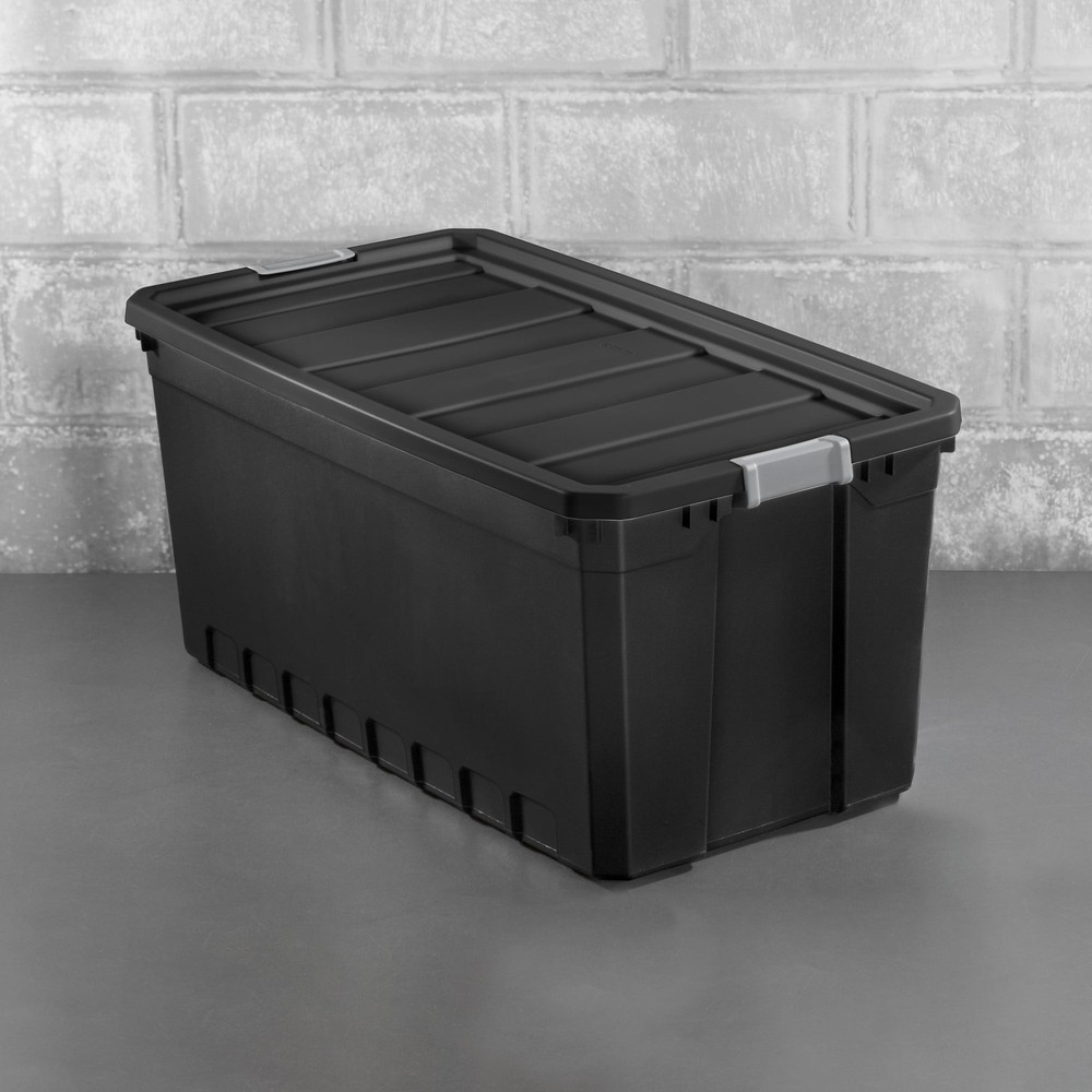 Sterilite Extra Large Stackable Storage Bin Durable Plastic Tote with Latch Lid