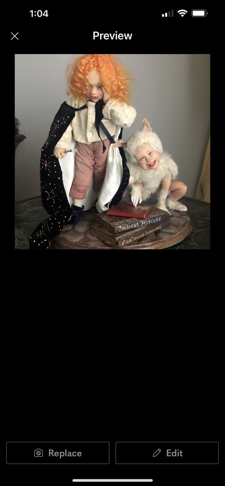 Ooak Fairytale Dolls Composition, Rabbit&Magician