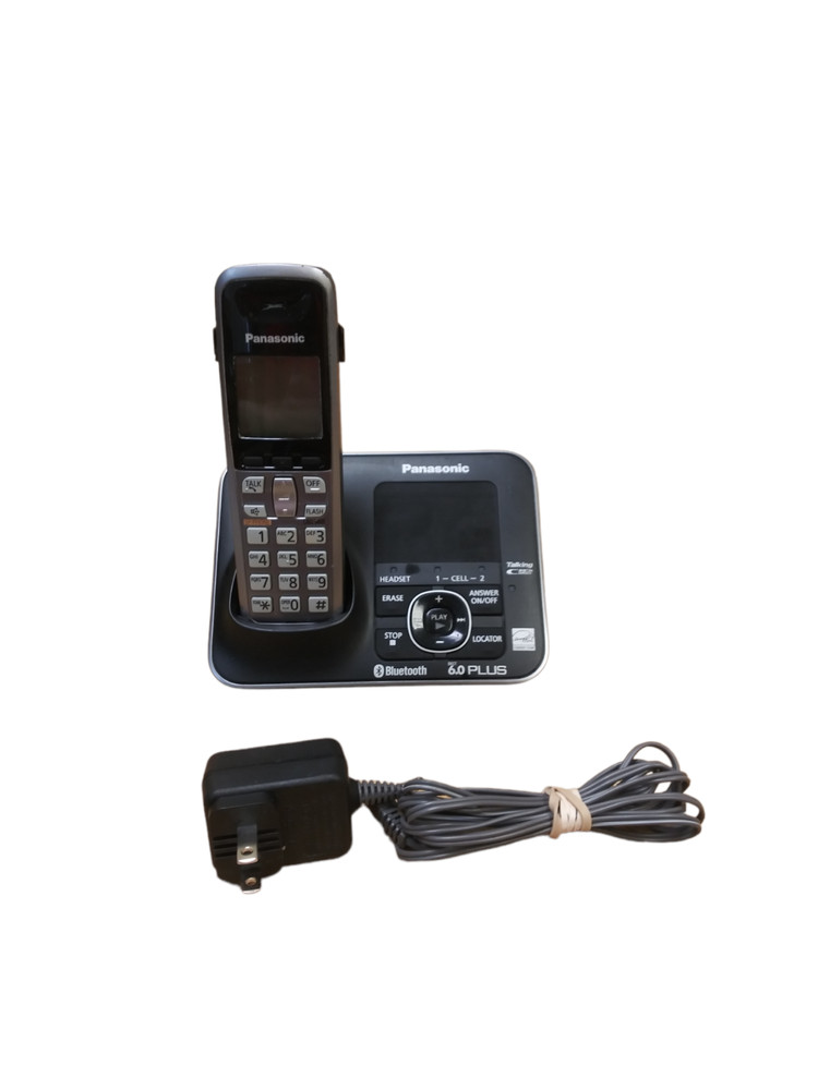 Panasonic KX-TG7621 DECT 6.0 Plus Black Main Base With Handset tested good