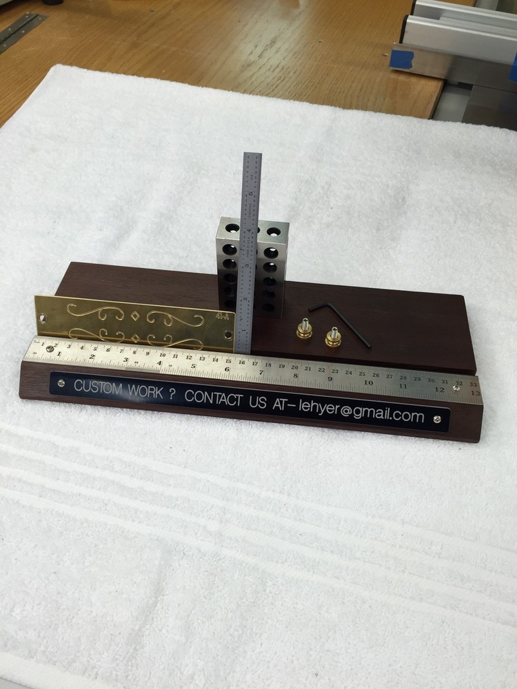 4 WAY SCROLL PATTERN SOLID BRASS ENGRAVING PLATE FOR NEW HERMES FONT