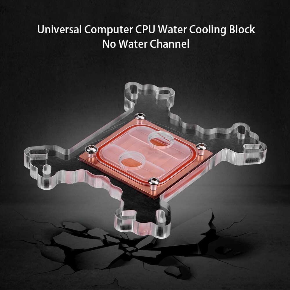 Universal Computer CPU Water Cooler Block Cooling Block Copper Base No Water HBA