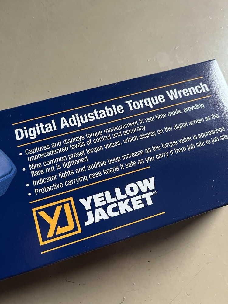 YELLOW JACKET DIGITAL ADJUSTABLE TORQUE WRENCH 60648