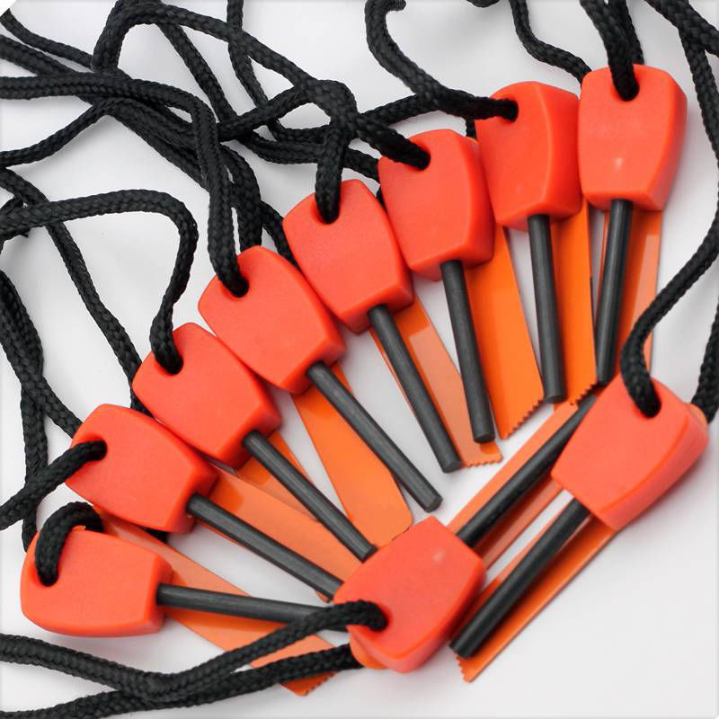 100Pcs Mini Emergency Flint Fire Starter Rod Lighter Magnesium Camping Tool Kits