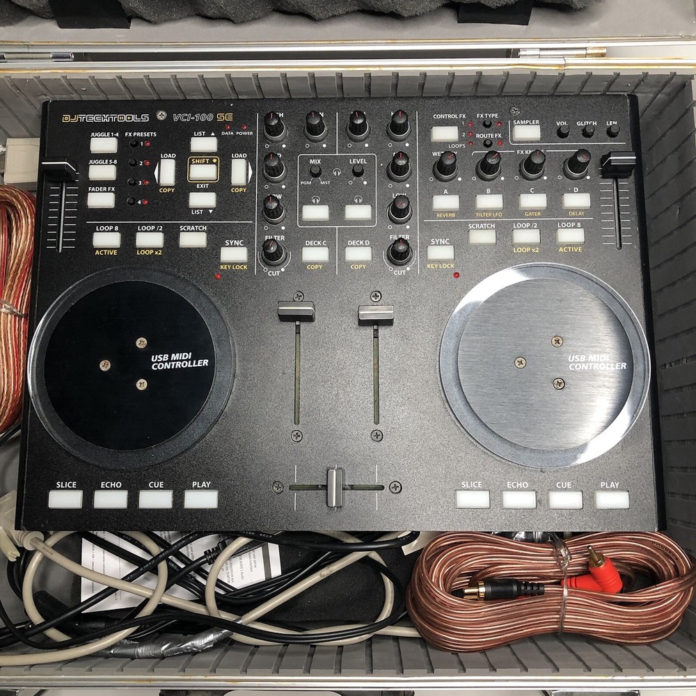 DJ Tech Tools VCI-100 SE DJ Decks USB MIDI Controller + Insulated Hard Case