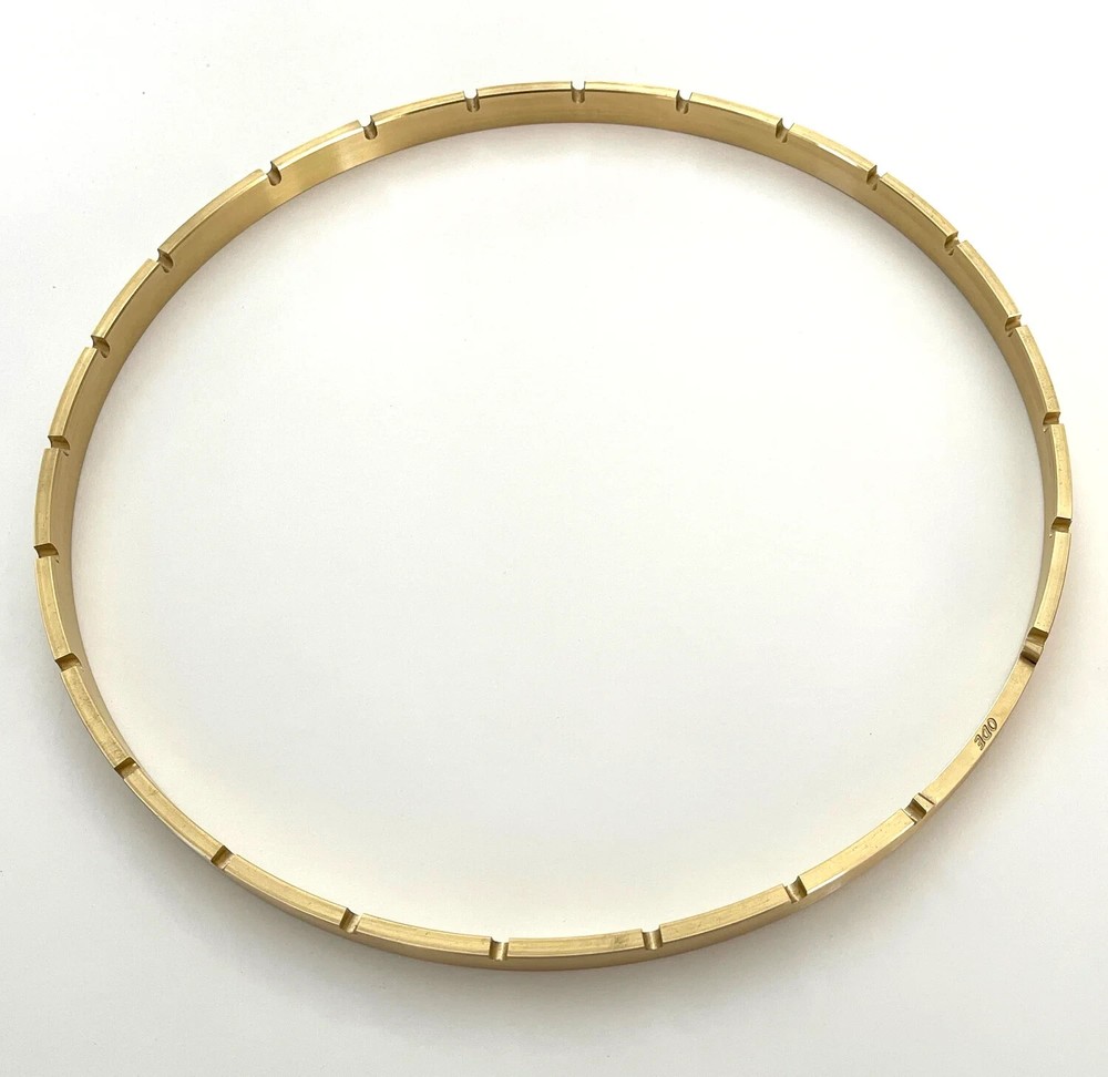 Ode 11" Notched Tension Hoop - 24 Brackets, Solid Brass, Precision Milled