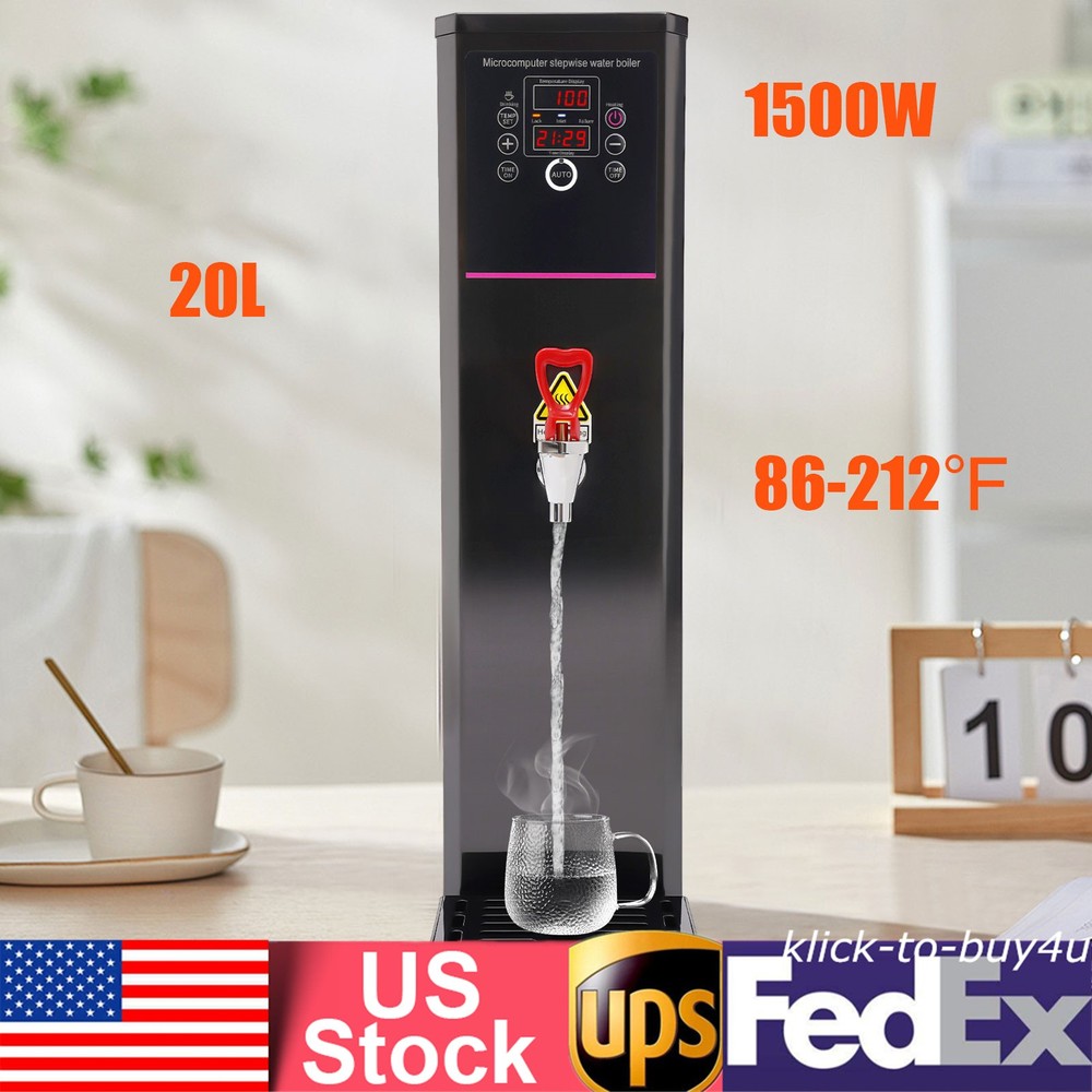 Commercial Electric Hot Water Dispenser Countertop Water Boiler Black 1500W NEW