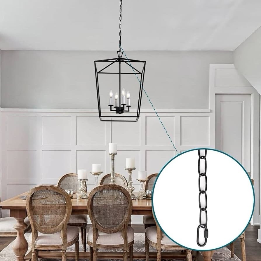 6 Feet Chandelier Chain, Black Chain for Hanging