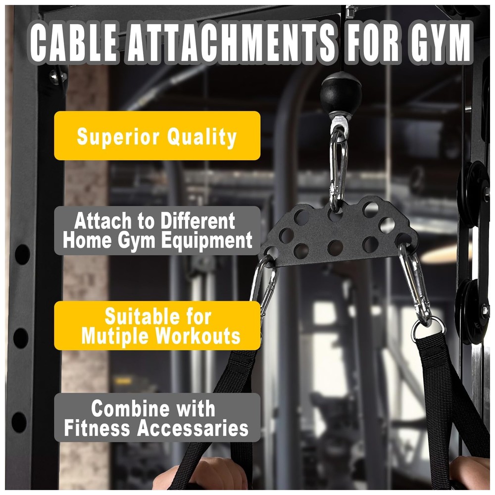 Lat Pull Down Bar for Home Gym, Cable Machine Attachment, Exercise Handle