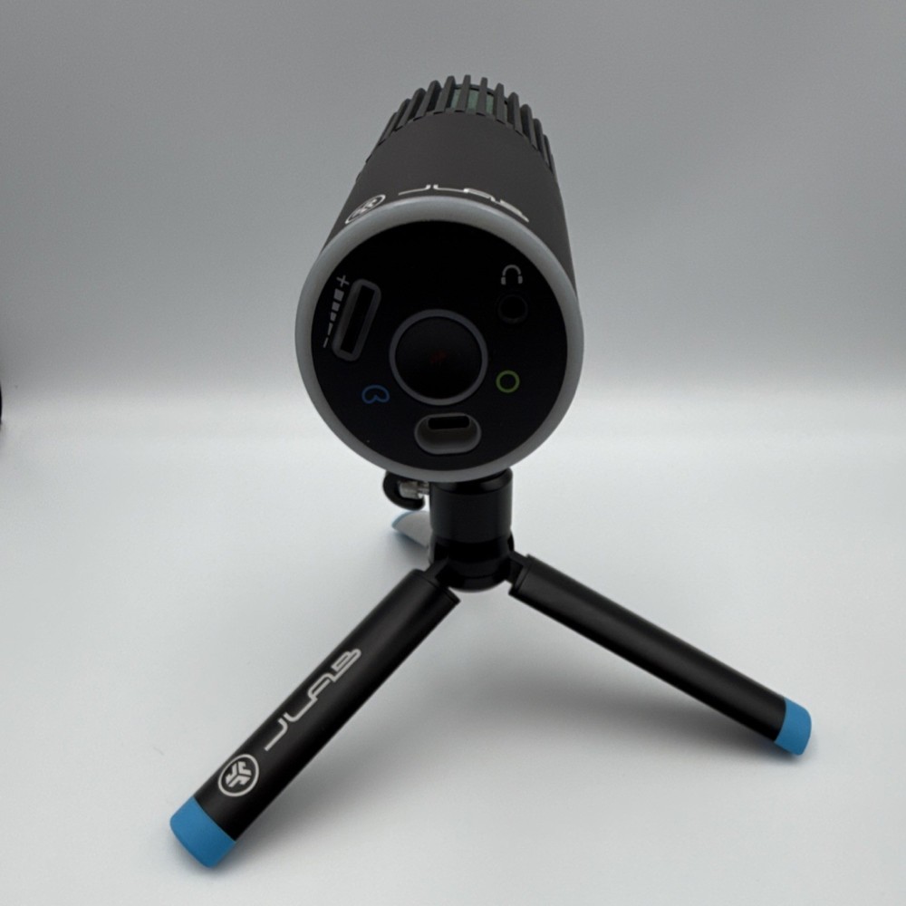 JLab USB Freestanding Microphone Black/Blue with Adjustable Stand/Mount, USB