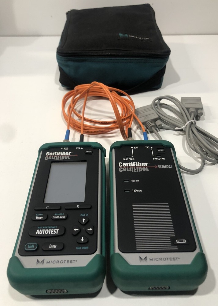 Microtest CertiFiber Optic Advanced certification for multimode Fiber Network