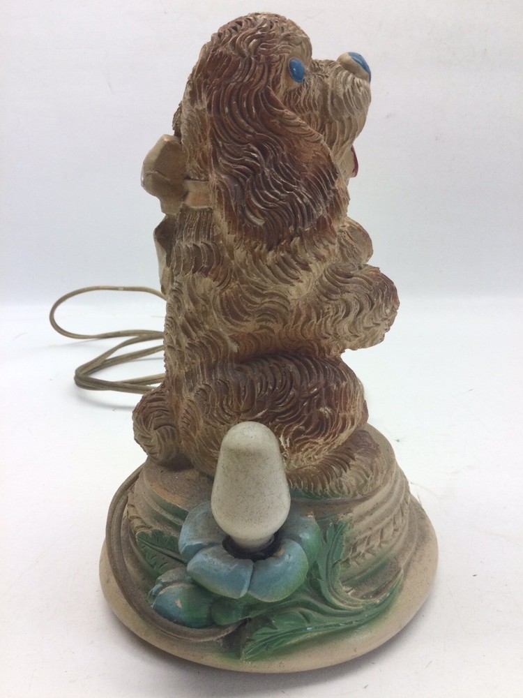 Vintage 1946 Melillo Studios NY Cocker Spaniel Dog Chalkware Lamp