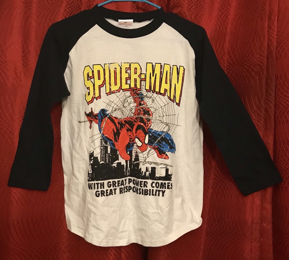 Universal Studios JAPAN Marvel Comics Great Spider-man S/XS Long Sleeve Shirt!