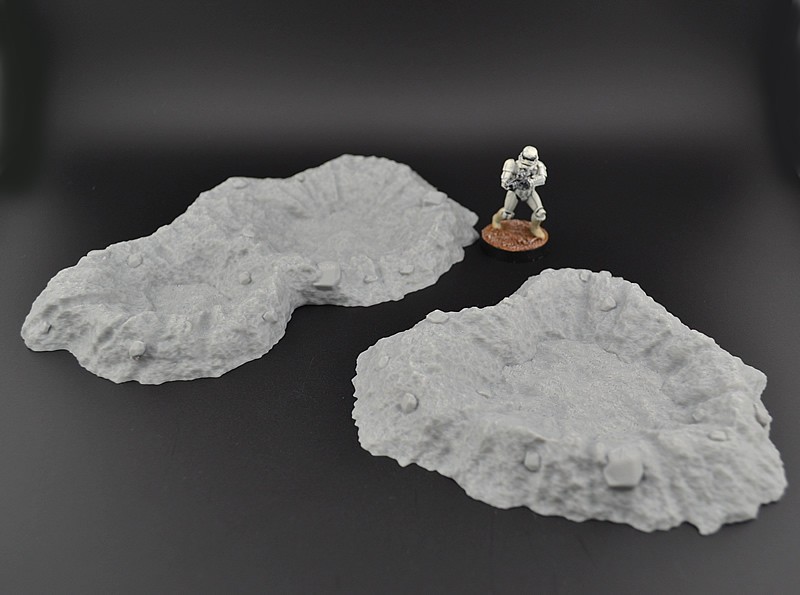 Warhammer 40K Shell Crater Terrain Set  Battlefield Blast Craters Scenery