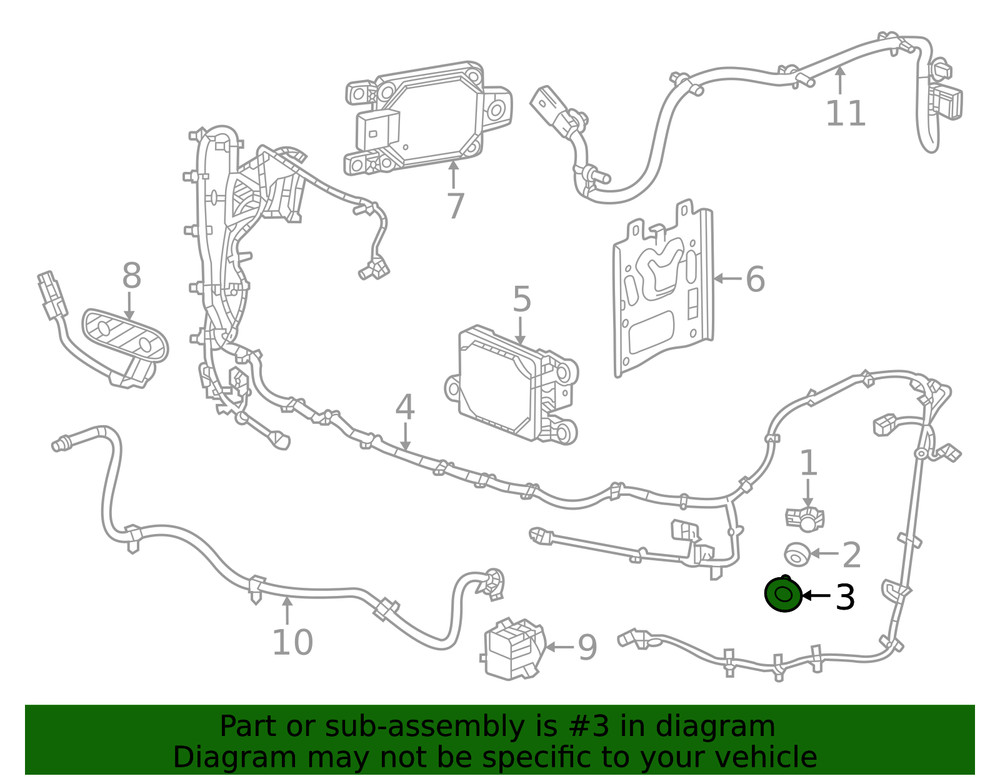 Genuine GM Park Sensor Bracket 87813852