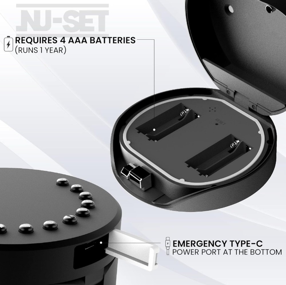 Nu-set Smart Key Storage Box, Hanging Shackle, Black - Remote Program - NISB