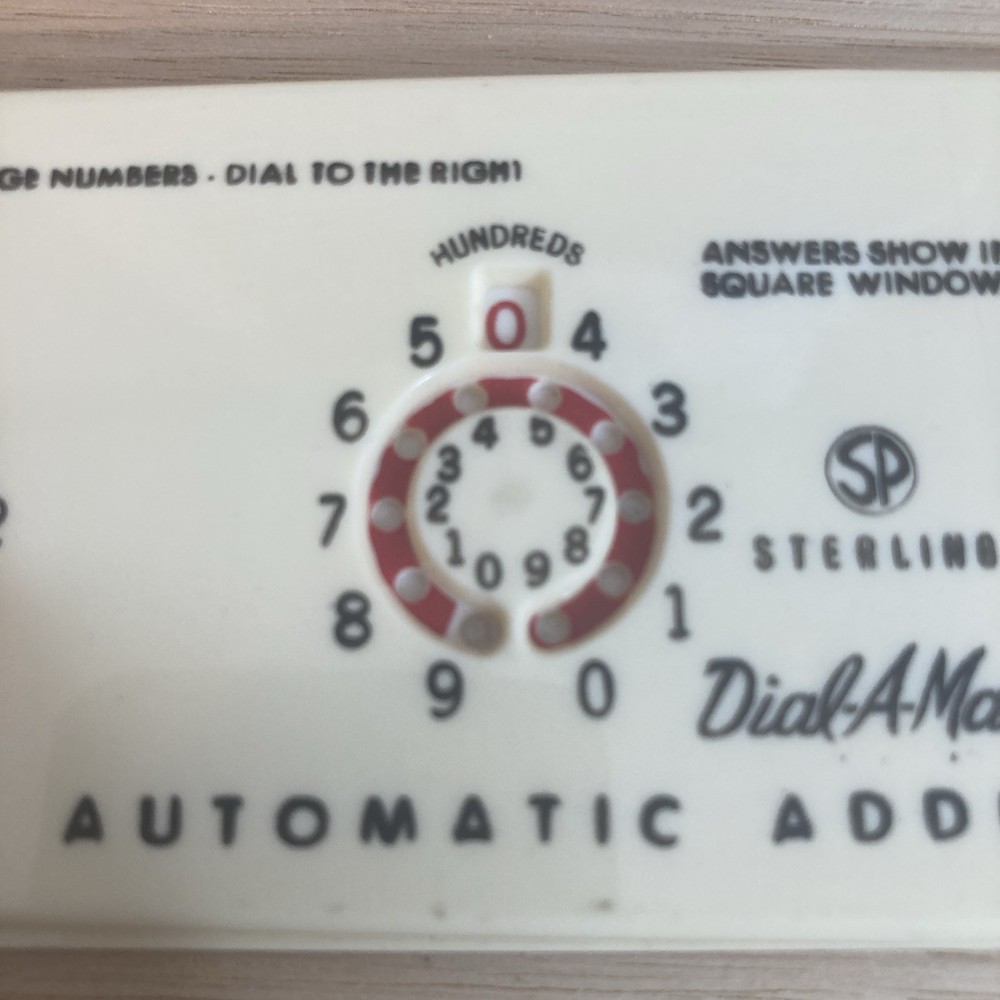 Vtg Automatic Adding Machine 1950s Sterling Add It Adding Machine Box Stylus