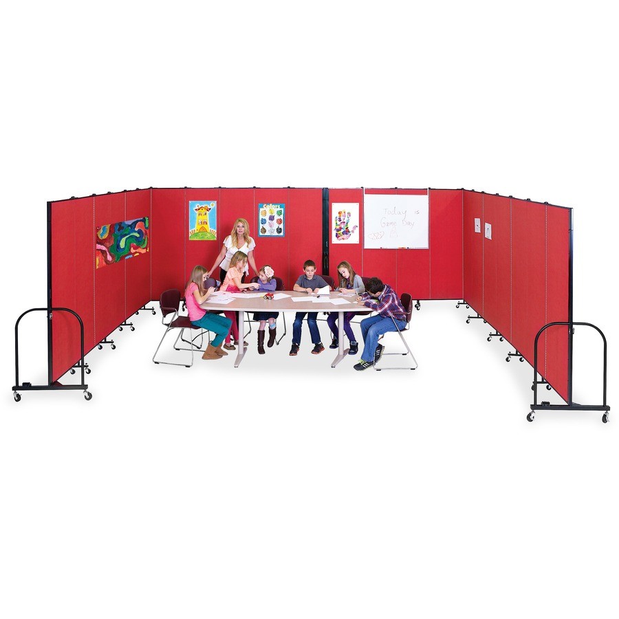 Screenflex CFSL6013DG Portable Partition 24.1ft 72in Stone