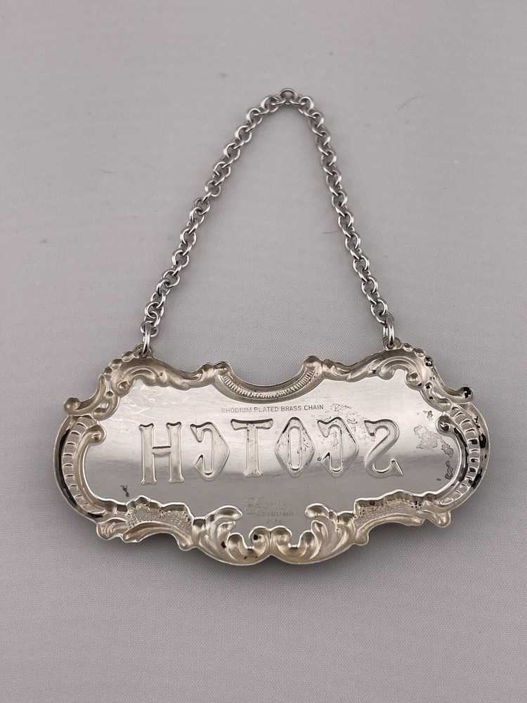 Scotch Sterling Silver Decanter Label