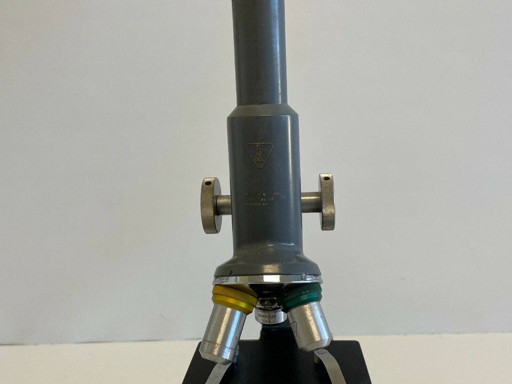 Vintage Bausch & Lomb B&L Microscope with Objectvies
